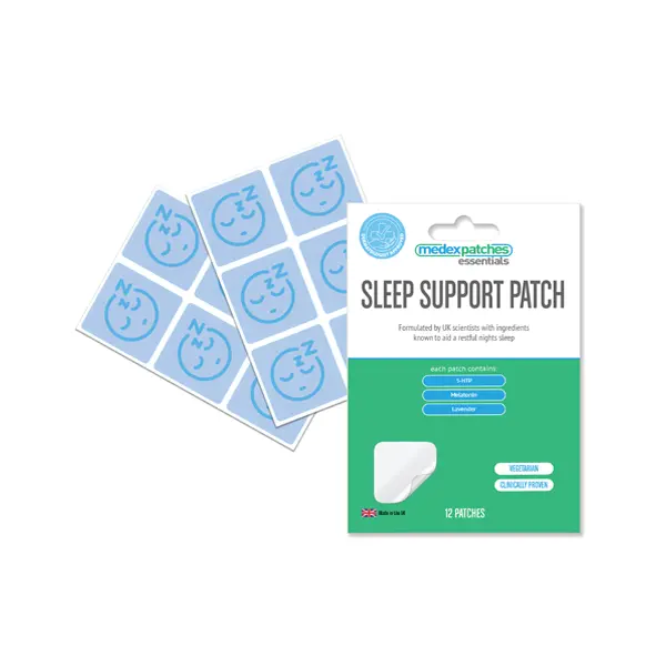 Medex Essentials Sleep Support 5HTP + Melatonin Patches - 12 Patches Lavender Storage