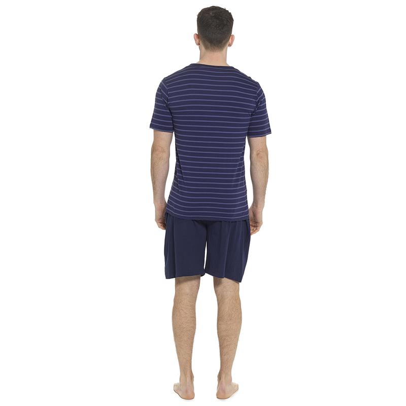 Men's Pyjamas Set Short Sleeve T-shirt Top & Shorts Bottom Pants  Men Nightwear Loungewear Sleepwear Pjs Sets Gift Cotton Fabric Menswear 4