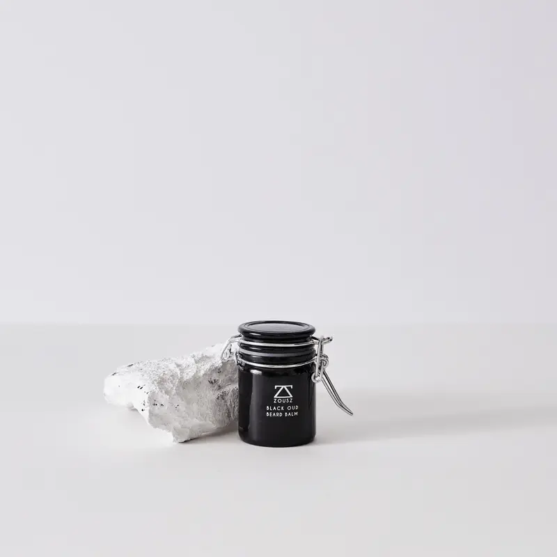 Luxury Black Oud Beard Balm Gift Box with Organic Shea Butter for Hydrating and Comfortable Hair Care Ramadan Eid Gift For Men - 50g 1