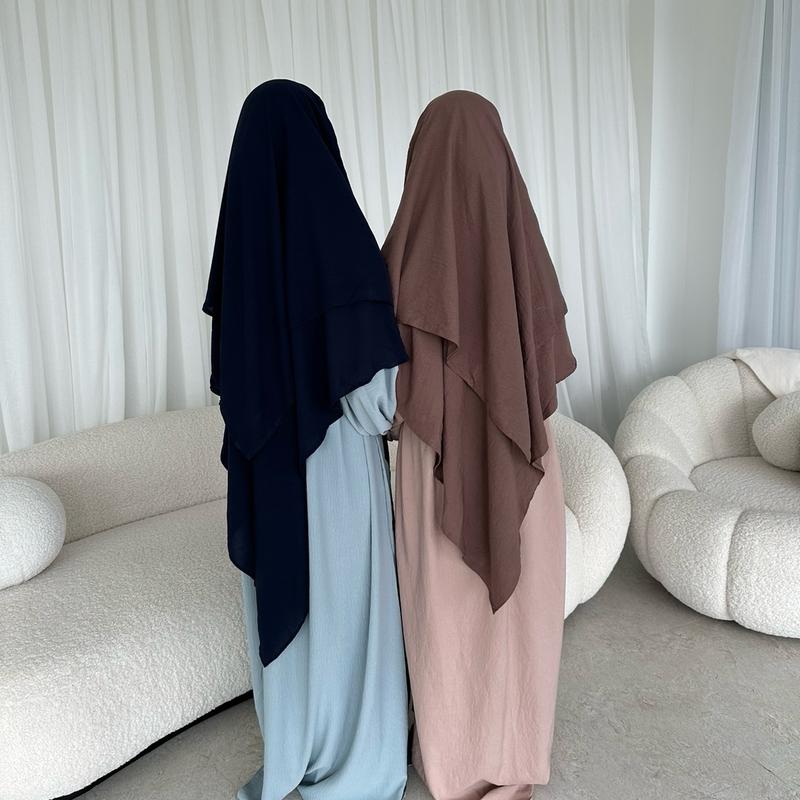 Khimar and balloon sleeve Abaya set BLUE 5