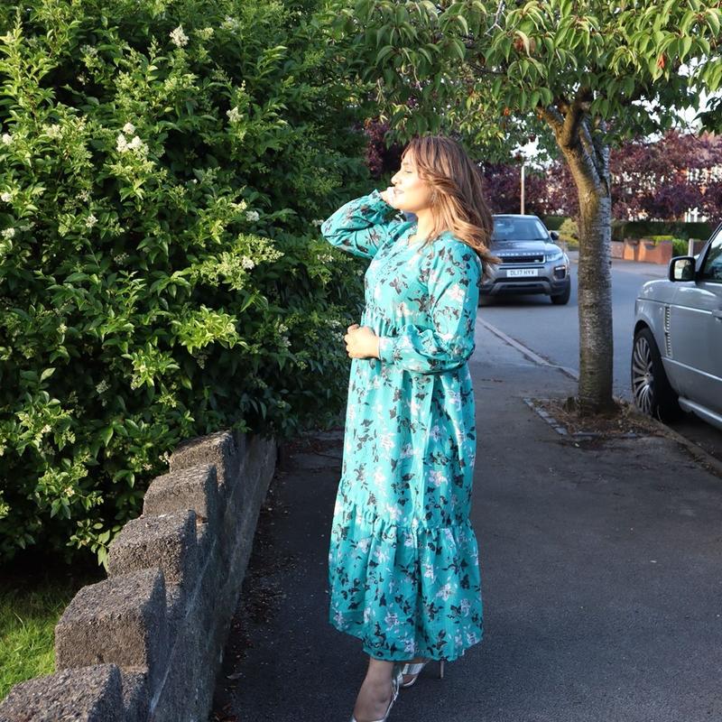 Green Floral DRESS 4