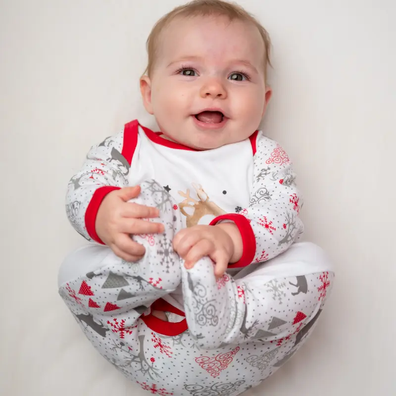 Personalised First Christmas Reindeer Sleepsuit 1