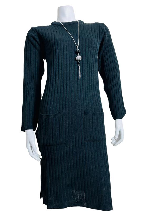 New Ladies Knitted Co-Ord Set with 2 front pockets ,Small, Medium, Large Winter,  Black, Grey, Dusty Pink And Grey Casual Wear 1