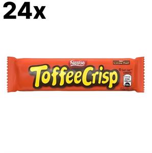 24 x 38g Toffee Crisp Bars – Crispy, Chewy Chocolate Treat –  Snack Bonbon Dessert Milk