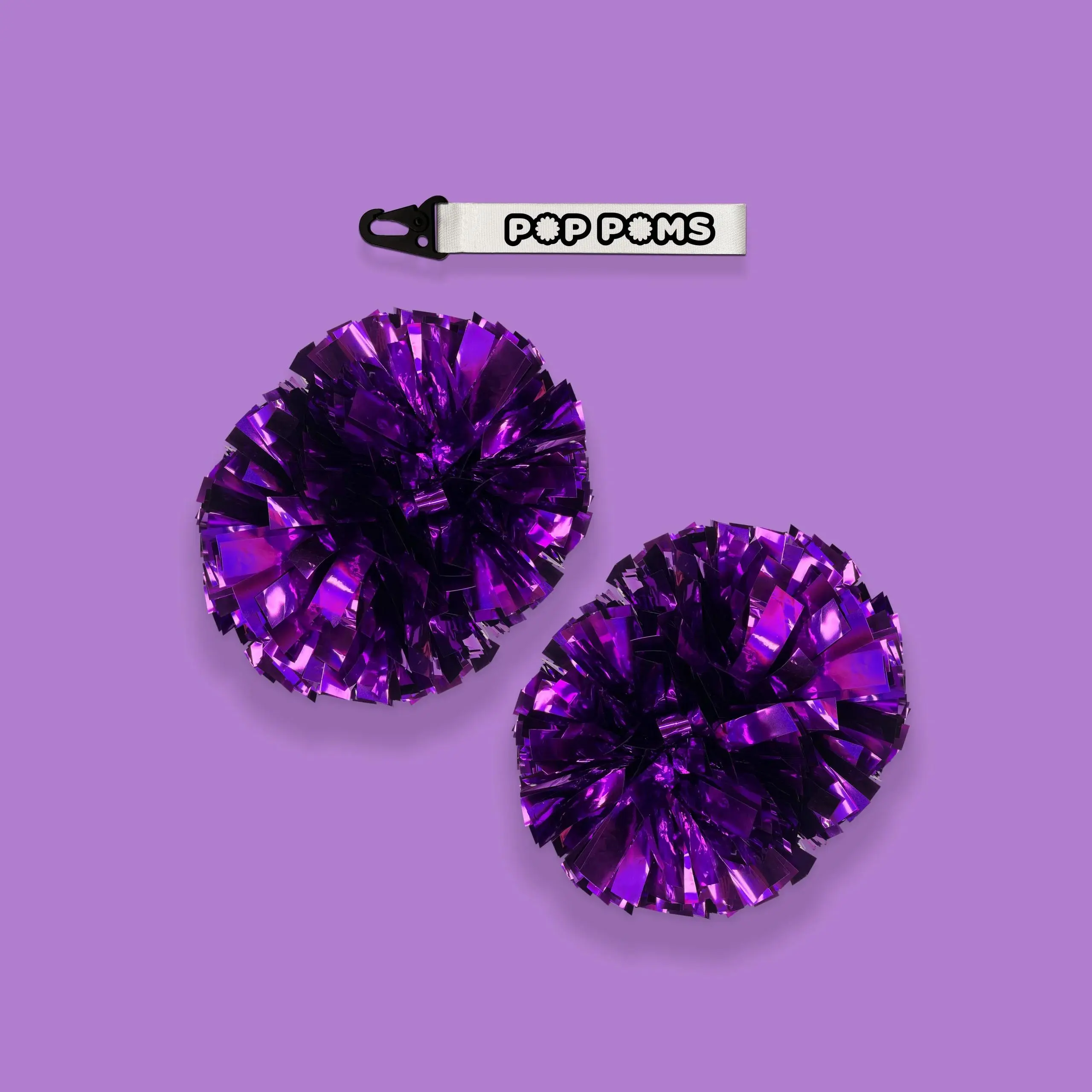 Vivid Purple Metallic 4" Pop Poms