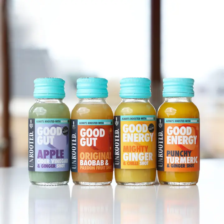 Unrooted Drinks Get Them All Bundle, 48 Natural Energy & Gut Health 60ml Shots 3