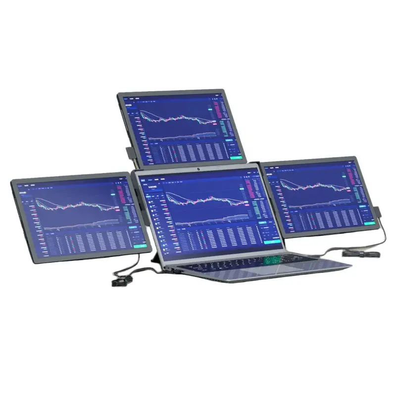 Triple Portable Monitor for Laptop - Full HD 13.3 inch Screen Extender 1