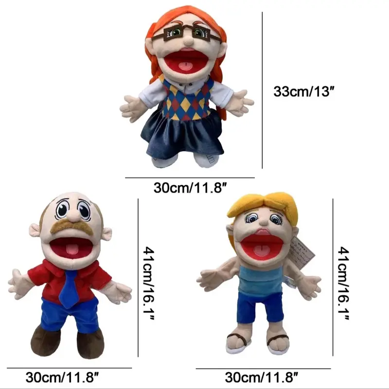 Jeffy Mum / Dad / Penelope Variations Soft Hand Puppet for Imaginative Play - Stuffed Toy 4