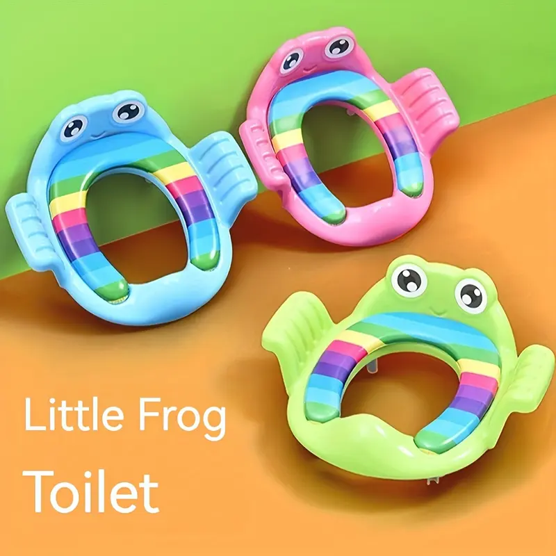1pc Cartoon Cute Boy Girl Household Toilet Seat, Toilet Seat, Potty Seat, Toilet Upholstery Portable Potty Seat 2