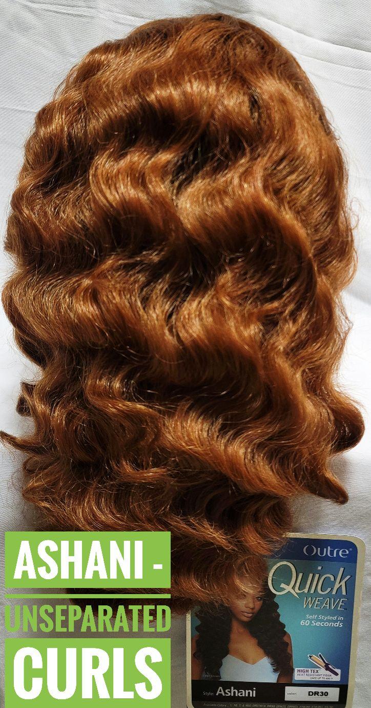 Product Introduction of Outre Ashani Quick Weave Half Wig Premium Synthetic Heat Resistant Wavy Fast Install 30