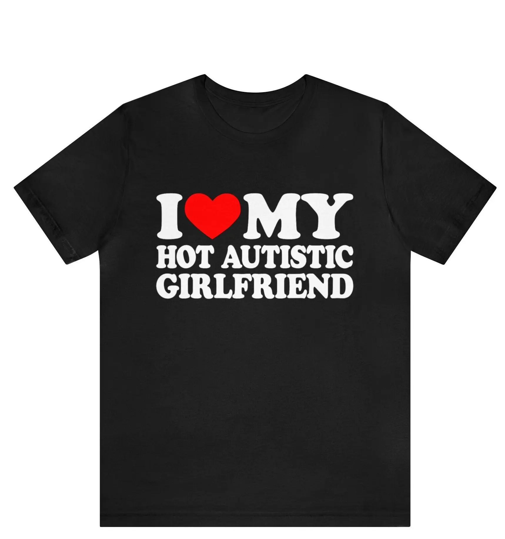 I Love My Hot Autistic Girlfriend T-shirt Valentines Day Gift For Couple I Love My Autistic Boyfriend Shirt Autism Awareness Month