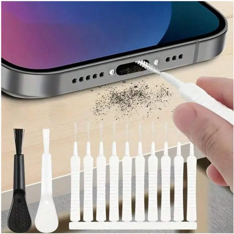 "12pcs Mini Cleaning Kit for Phone Ports, Keyboards & Hard-to-Reach Spots | Perfect for Home & Kitchen!" 2