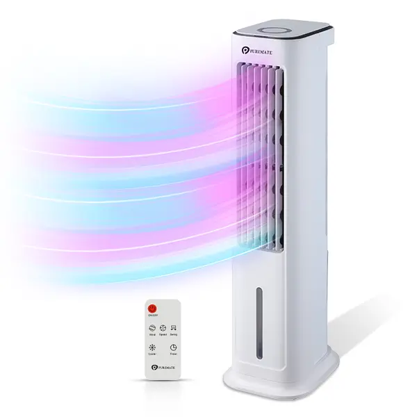 6 Litre Air Cooler PureMate Portable Evaporative Cooler with 3 Fan Speed Remote 0