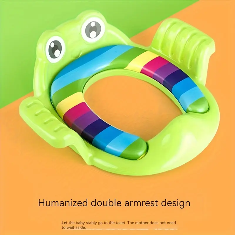 1pc Cartoon Cute Boy Girl Household Toilet Seat, Toilet Seat, Potty Seat, Toilet Upholstery Portable Potty Seat 1