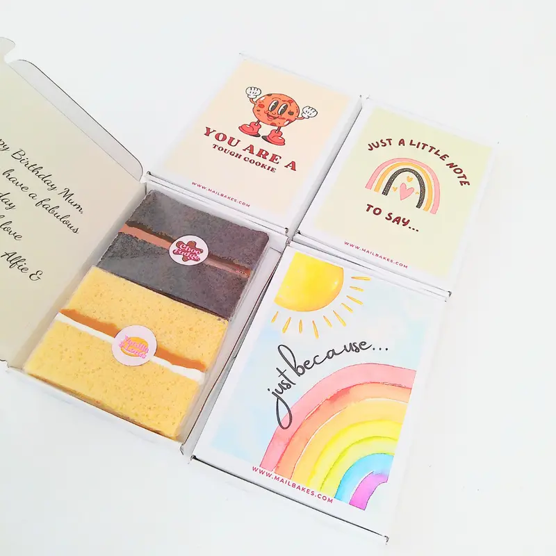 Just Because Rainbow Gift | Lovingly baked for someone who matters | MailBakes Letterbox Cake | Freshly Baked Gift | Free UK Next Day Delivery | Handmade in the UK | A Thoughtful Treat for Any Occasion 3