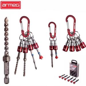 Armeg Twister Impact Driver Rated Masonry Drill + Screwdriver Bits, Sizes In 4mm To 7mm & Kit