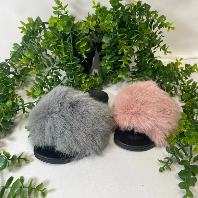 Girl's Comfy Fluffy Slider - Perfect for Summer - GS8377 1