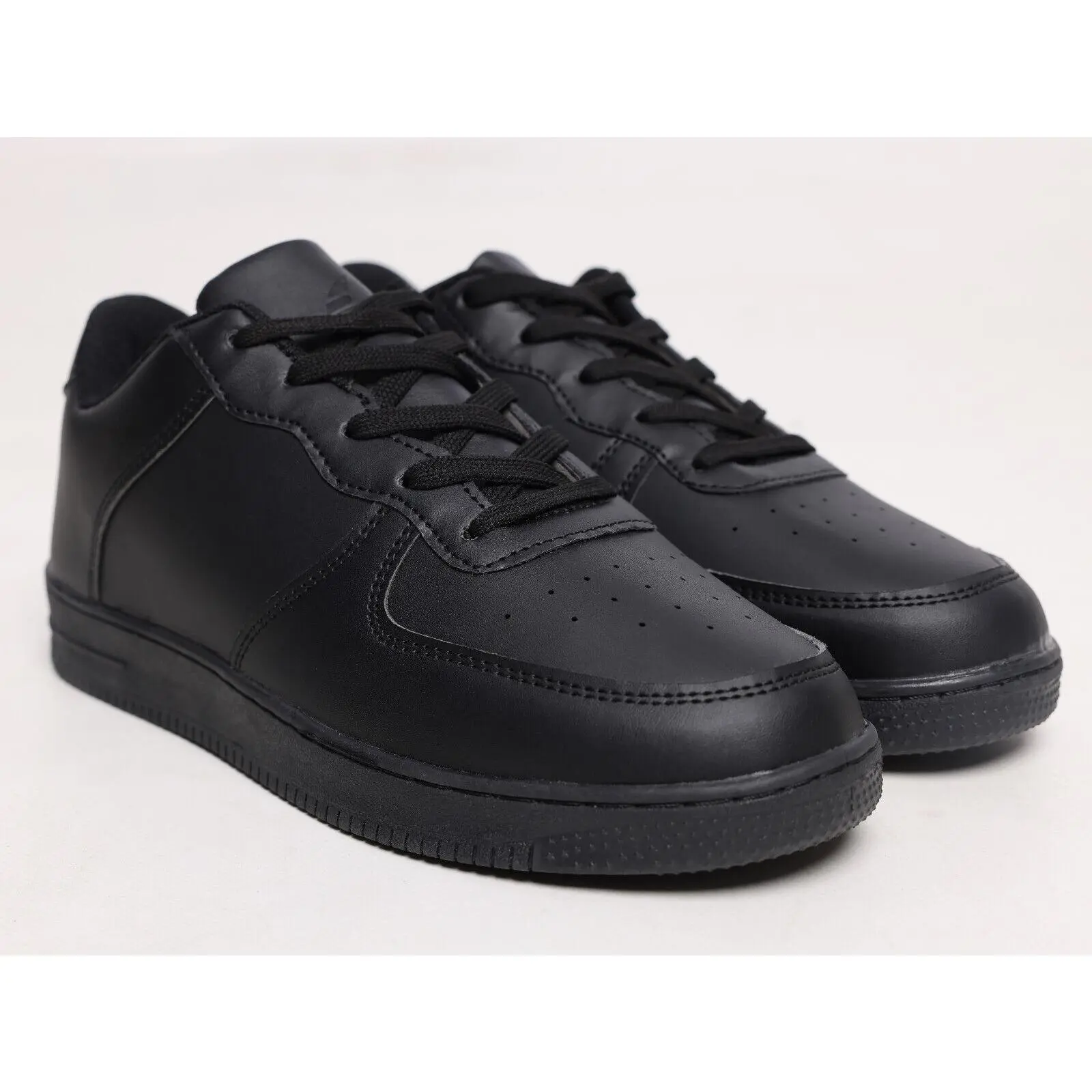 100% Plain Black Trainers Size 3 to 8 UK SPORTS