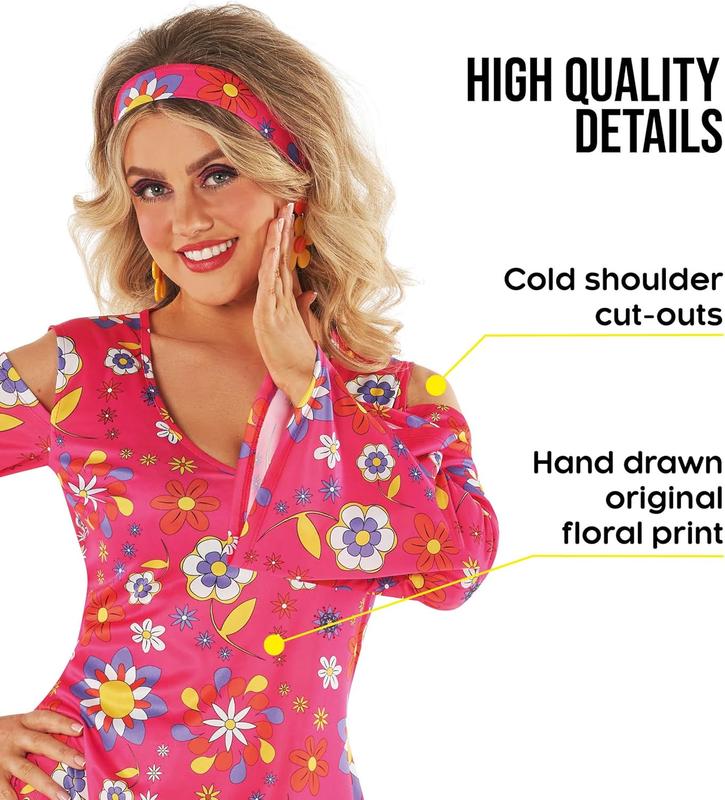 Morph - Hippie Costume Women - Disco Costume Women - 70s Costumes For Women - 60s Costume Women - 70s Fancy Dress Women 3