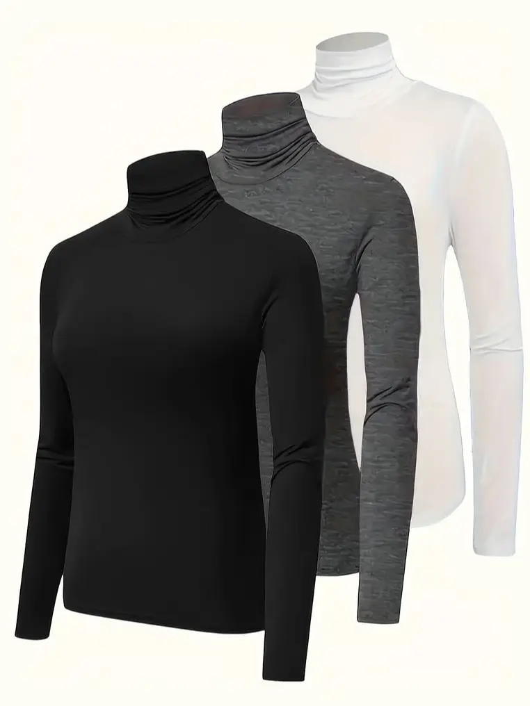 LADIES LONG SLEEVE POLO NECK ROLL NECK TOP WOMENS TURTLE NECK PLAIN JUMPER 8-26 Essential Knitwear Turtleneck Comfort Fashion Womenswear Blazer Chic Fitted Pieces Style Underwear Lady Knitting Longsleeves Basic High Neck Minimalist
