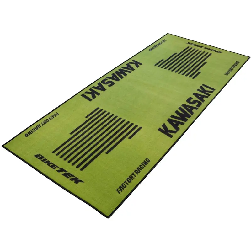BikeTek Series 3 Kawasaki Logo Garage Mat 190 x 80cm 0