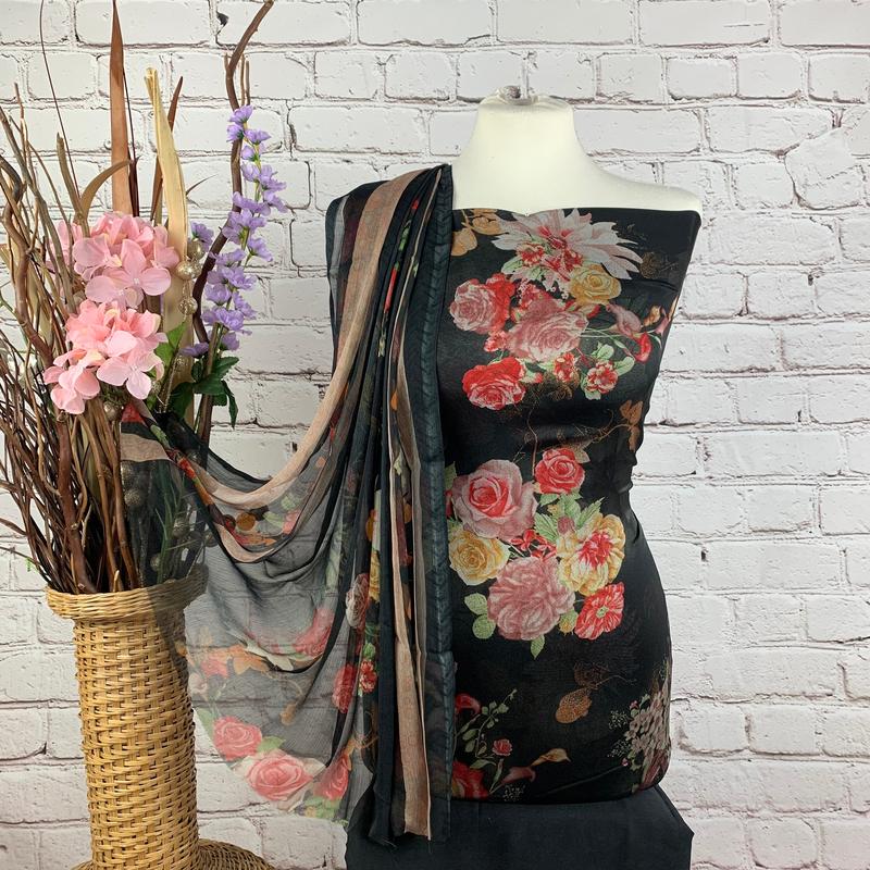 Digital Catonic Floral Print Suit 1