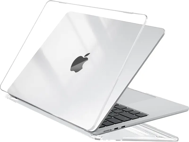 Macbook Air M3 M2 13.6 inch Case with Touch ID, Plastic Hard Shell, Smooth Shiny Surface 0