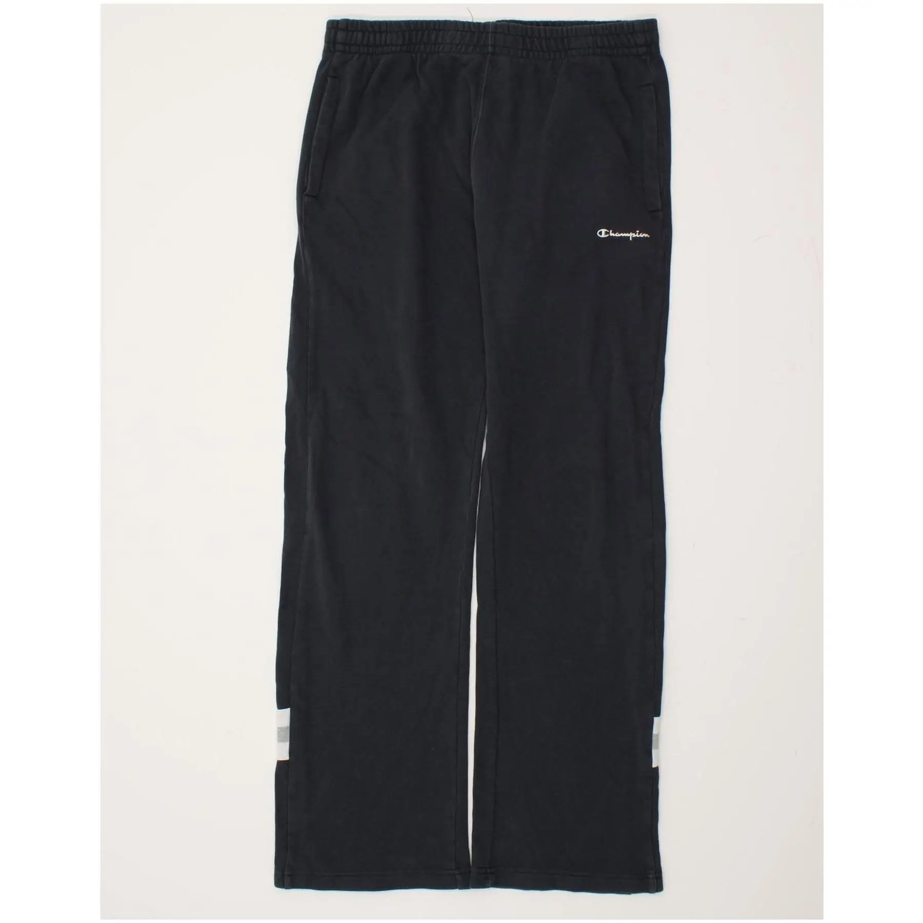 Pre-Owned Vintage CHAMPION Mens Tracksuit Trousers Large Navy Blue Cotton