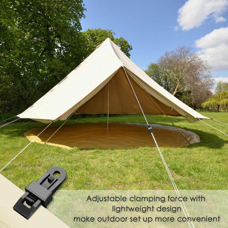 12/24x Adjustable Heavy Duty Lock Grip for Tarp & Shade Cloth Tarp Tent Clips 4