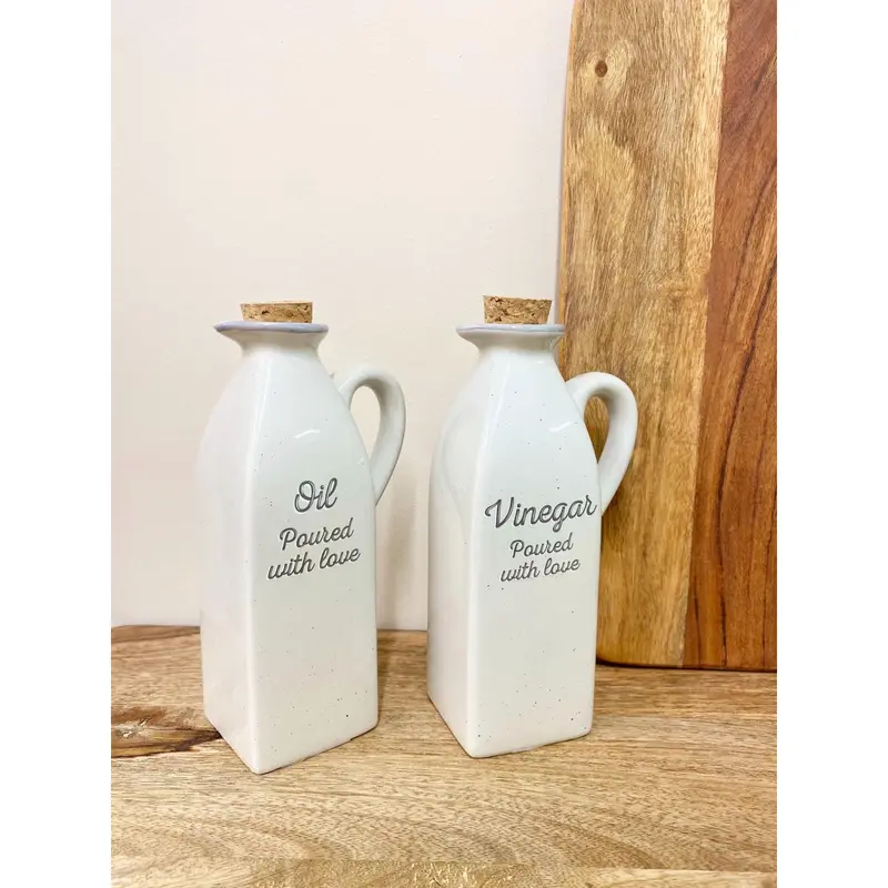 Antique Grey Oil & Vinegar Containers 2