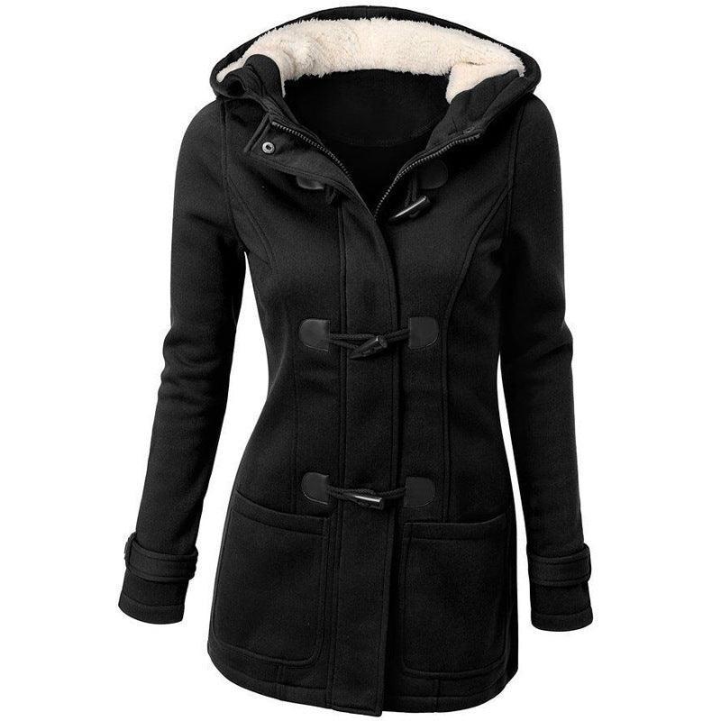 Fur Collar Long Jacket Women Clothing Fashion Womenswear Coat Hoodie  Fabric Light plain casual jackets & coats Pocket Accessories Asian hooded plain jackets & coats lapel street ladies solid minimalist 0