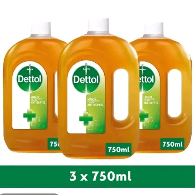 Dettol Original Liquid Antiseptic Disinfectant - 3 × 750 ml Large Bottles - All purpose cleaner Household 0