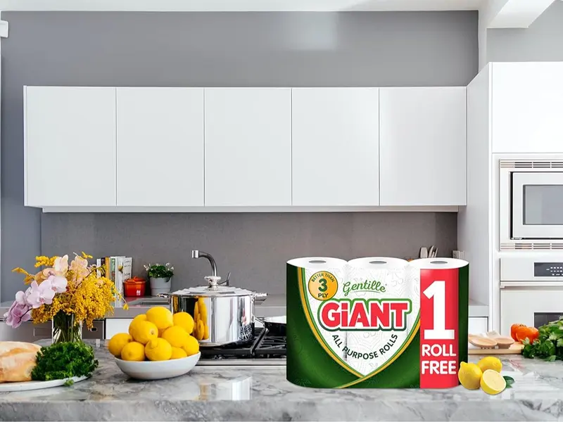 3 Ply Thickness Paper Towel | Extra Strong, Absorbent, Tough, Durable Kitchen Roll | Multipurpose Bulk Pack (18) 3