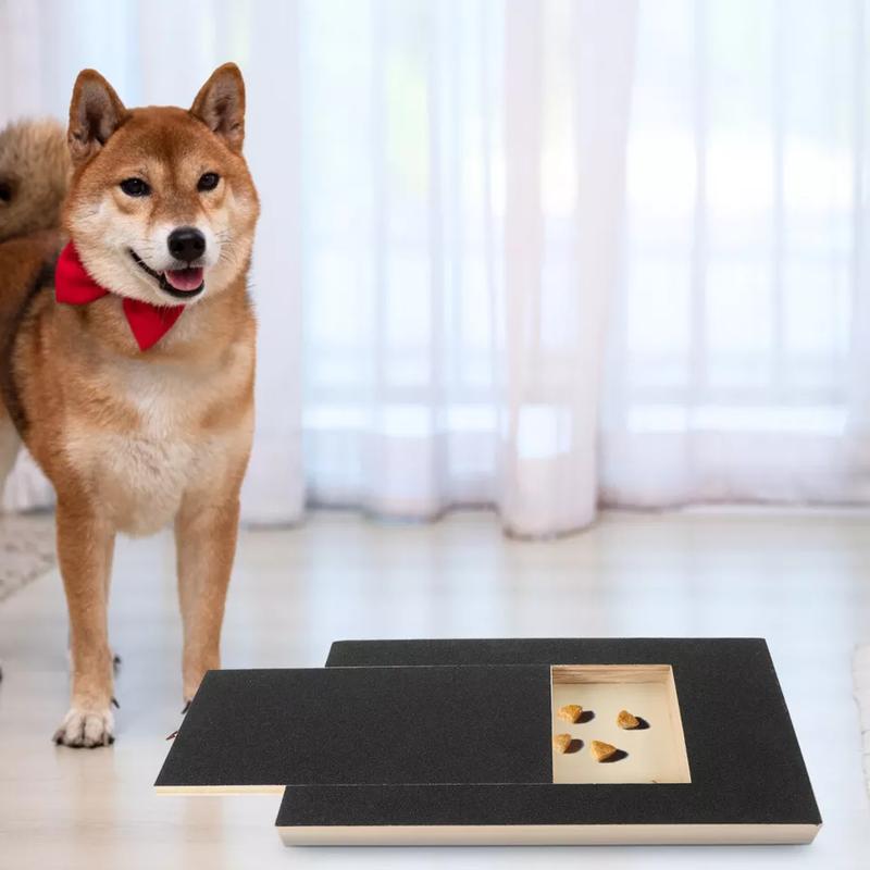 Non-Slip Pet Scratch Board with Food Storage Box for Dogs - Dog Scratch Pad for Nails 1