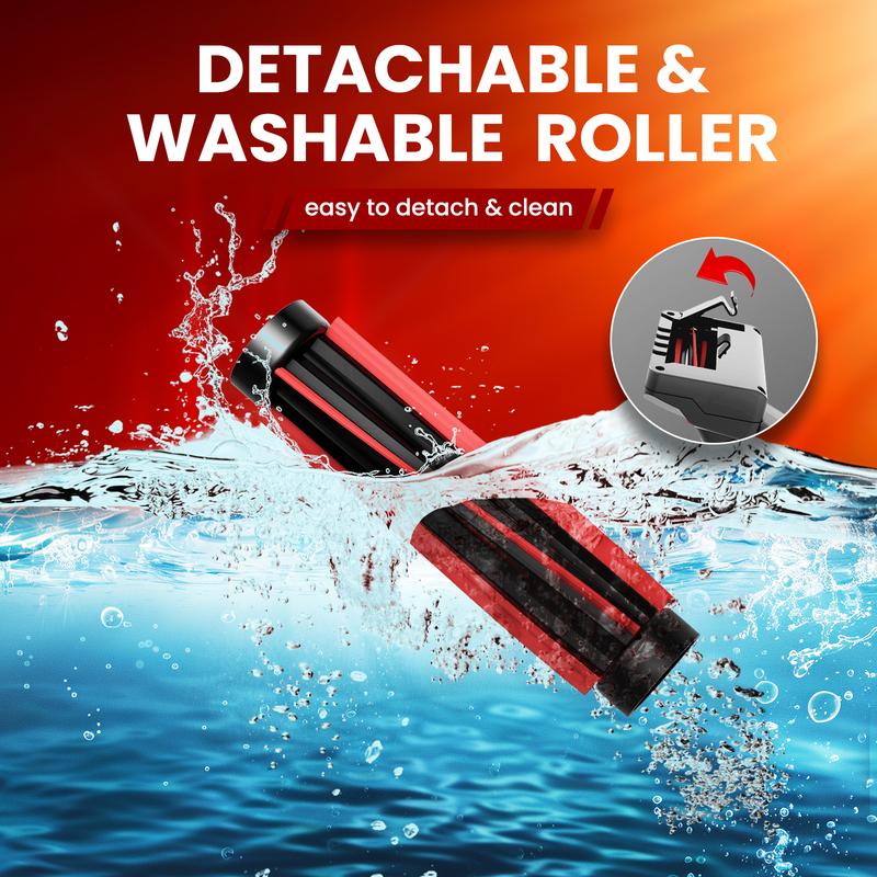 VacLife Handheld Vacuum Cleaner for Indoor use, Cars & Pet Hairs - Handheld Cordless Rechargeable Vacuum Cleaner,  Reusable Filter & LED Light, Powerful Vacuum Cleaner with Motorized Brush, Color Red handheld hoover 7