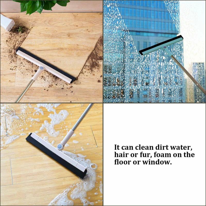 Floor Squeegee Wet Room Tile Cleaning Foam Wiper Extendable Handle Broom For Home cleaning, viral scrubbrush 6