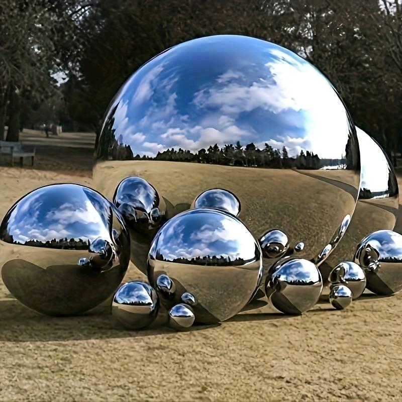 6pcs, 32-120mm Stainless Steel Gazing Ball, Mirror Polished Hollow Ball Reflective Garden Ball, Floating Pond Ball Seamless Gazing Globe, For Home Garden Decoration Ornaments (6 Mixed)XH58194 1