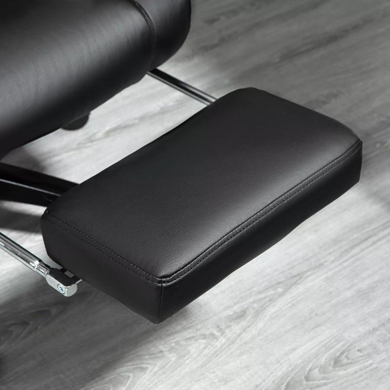 Black Faux Leather Desk Chair for Office and Home Use 4