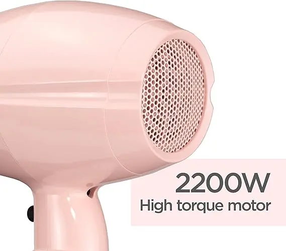 BaByliss Rose Blush 2200W Hair Dryer, Powerful drying, Ionic, lightweight hair dryer, Pink 6