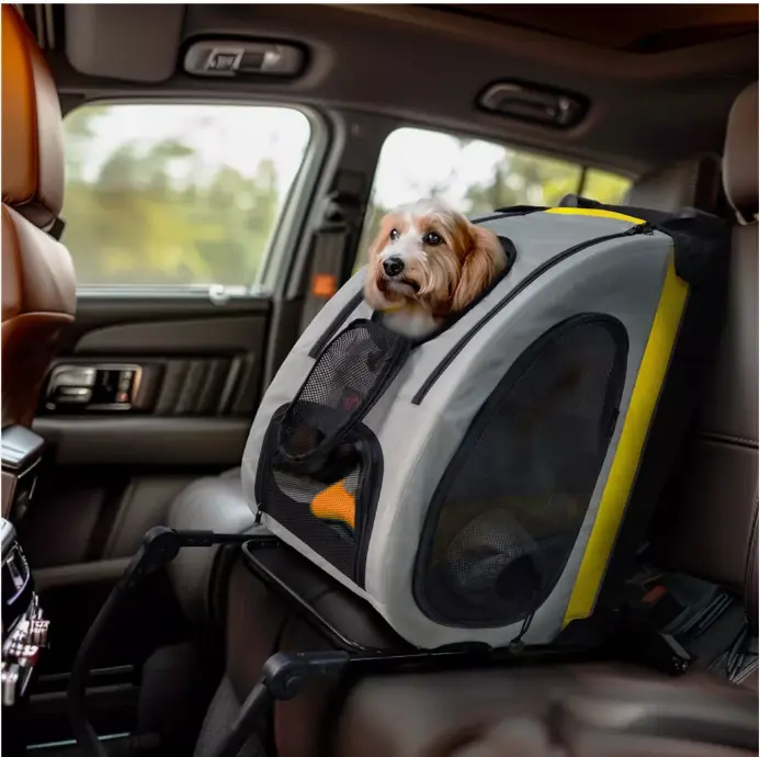 Multifunctional Pet Stroller Jogger Pushchair Dog Car Booster Seat Safety Leash 1
