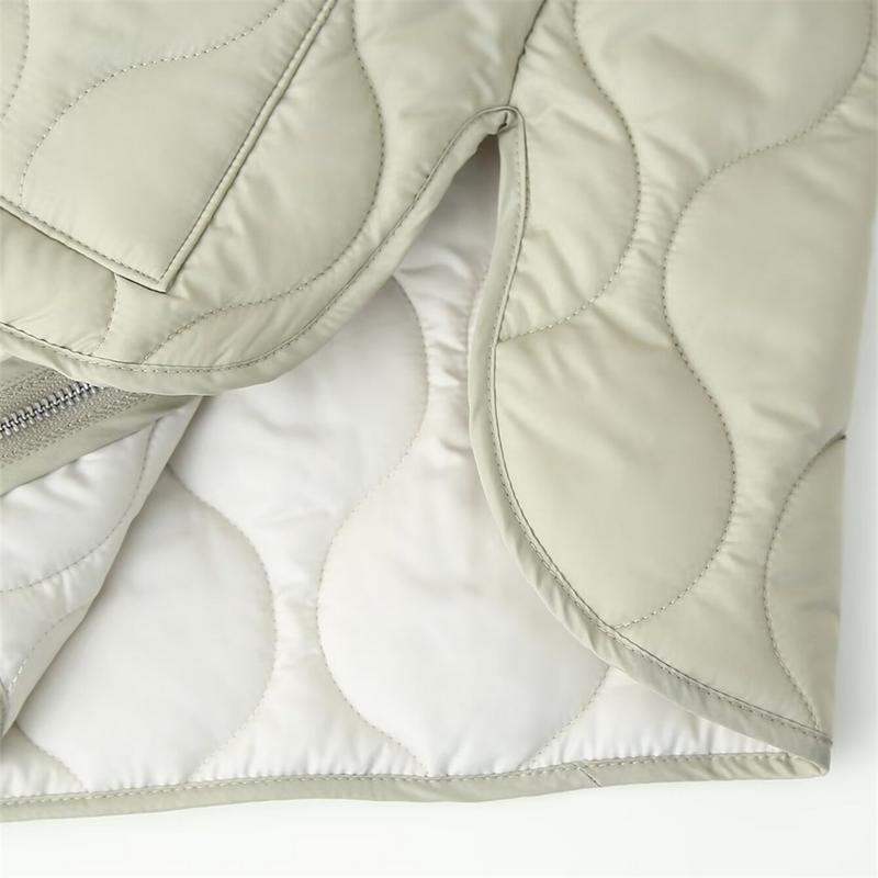 Product Introduction of PB&ZA2024 Autumn New Women's Clothing Style Round Neck Loose Lightweight Pocket Decoration Cotton Jacket Quilted Coat 10