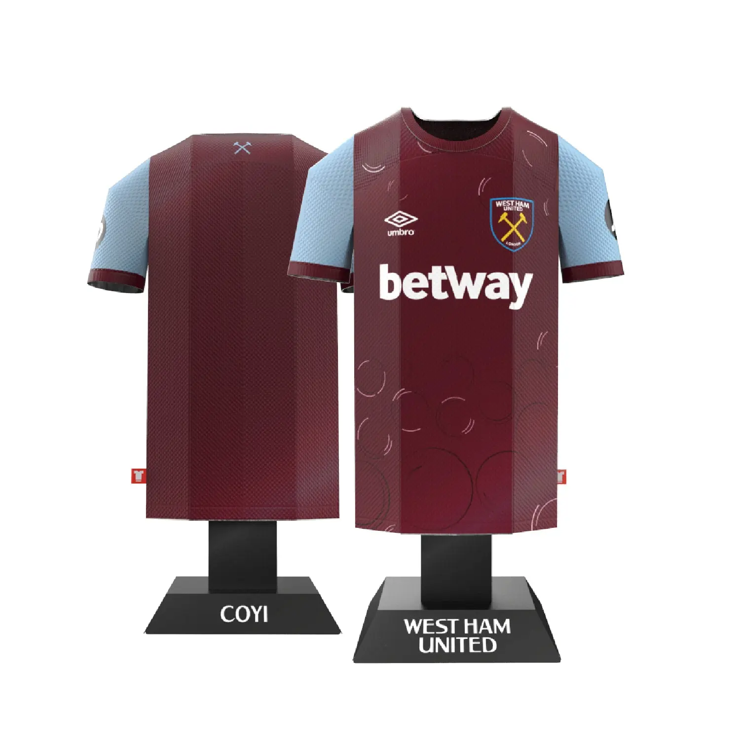 West Ham United FC 23/24 Metal Home Shirt