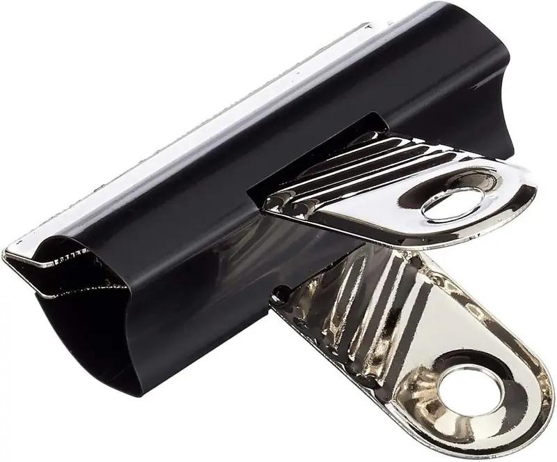 Pack of 5 x 70mm Jumbo Bulldog Letter Clips Grip Clips Black 1