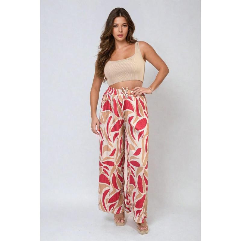 Abstract Pattern Wide Leg Trousers 1