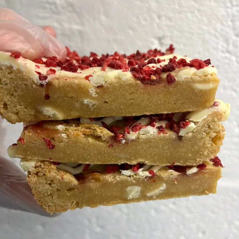 Raspberry White Chocolate Blondie 2
