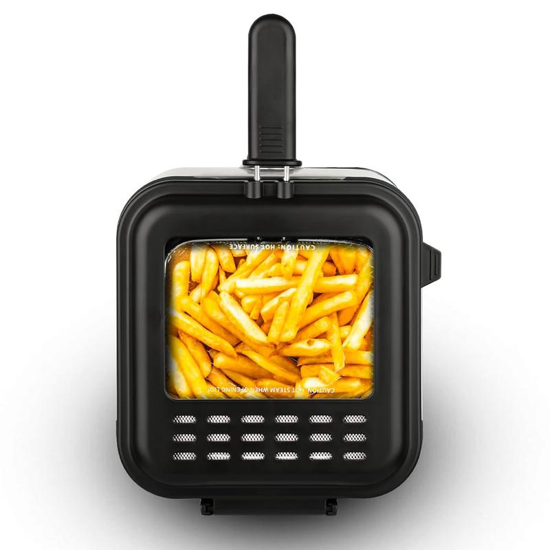 Maya Range Compact Deep Fryer, 2.5L Capacity, Stainless Steel, Temperature Control, Removable Basket, Cool touch Lid 1000W 6