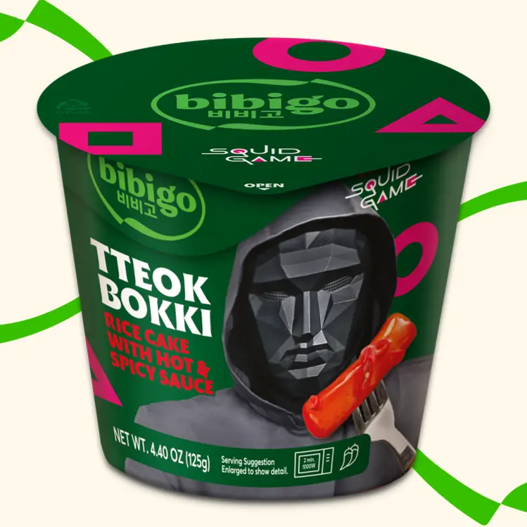 bibigo HOT & Spicy Tteokbokki Rice Cake Cup 125g - Authentic Korean Street Food Instant Snacks Topokki Tteokbokki toppoki