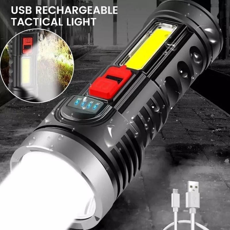 400000LM LED Super Bright Torch High Powered Camping USB Rechargeable Flashlight 8