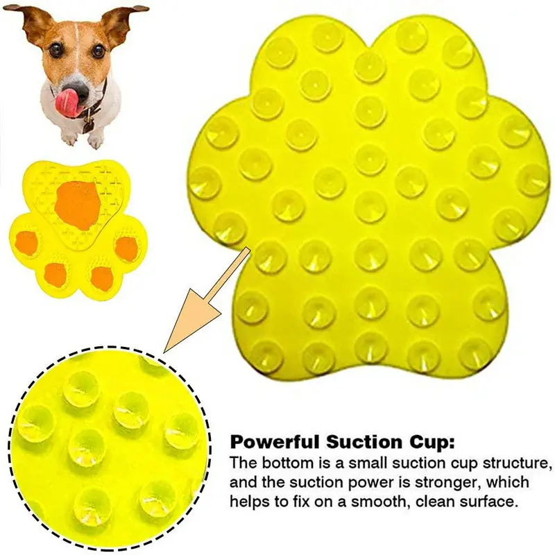 Non-Slip Silicone Dog Lick Pad Pet Food Feeder Bowl Puppy Cat Lick Mat Healthy 3