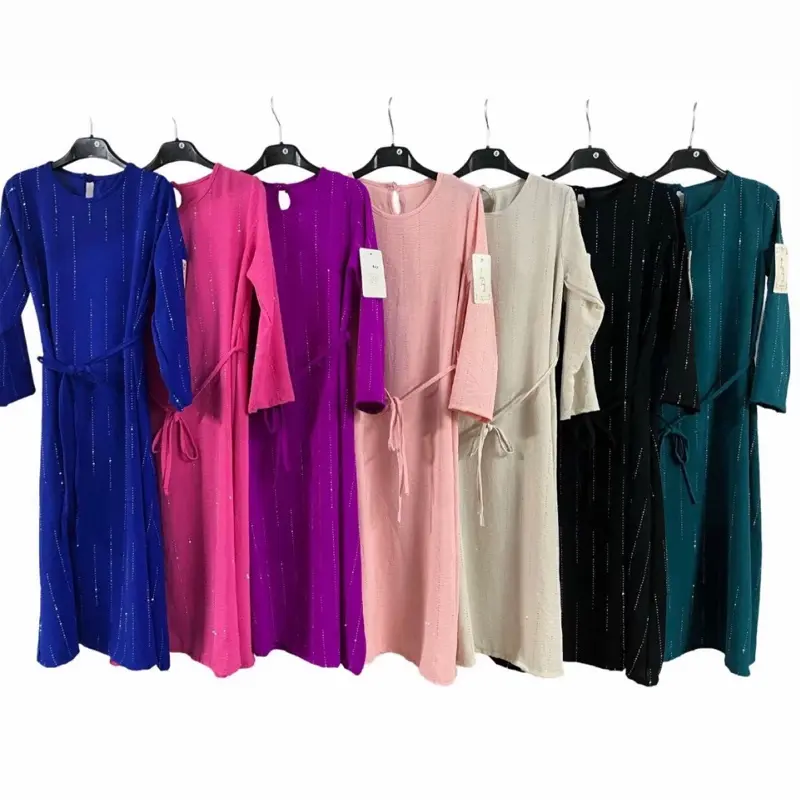 Girls Diamante Abaya with Belt